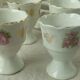 Porcelain shell service decorated garland of flowers
