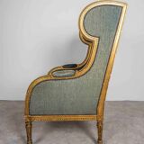Magnificent Louis XVI wingback armchair.