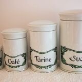 4 Louroux porcelain kitchen pots
