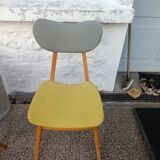 Set of 6 compass leg chairs – colored seats