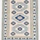 6x7 Navy Blue Cream Oriental Persian Rug, 178x225Cm