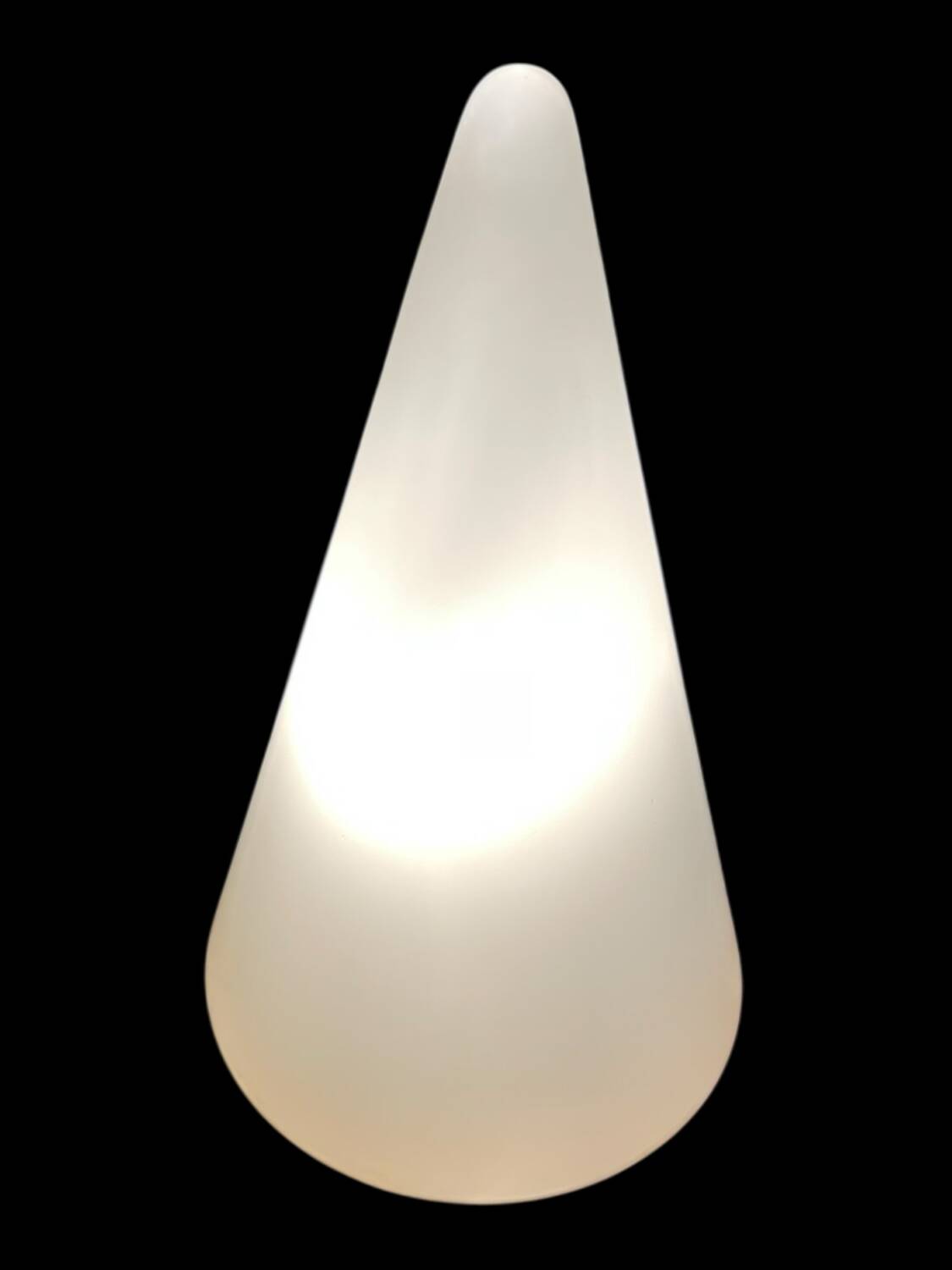 Tipi table lamp h=14.96 (38cm) frosted glass mid century 1980s Germany