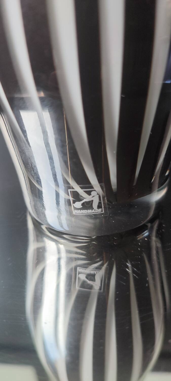 Leonardo Zebra blown glass vase