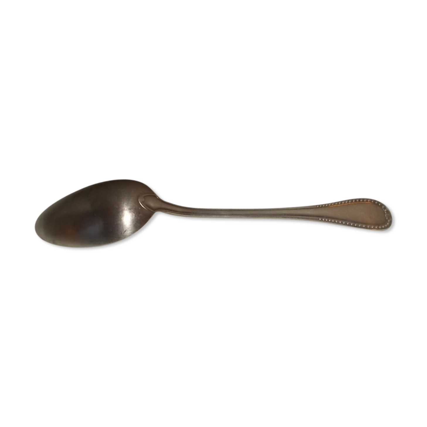 Silver metal serving spoon