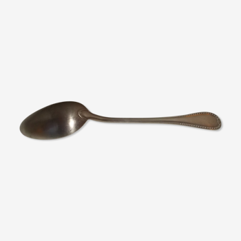 Silver metal serving spoon