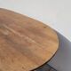 Oval Burgundy Farm Table in solid oak 19th