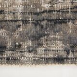Tapis de course turc vintage en laine douce délavée, bleu marine, 2x9