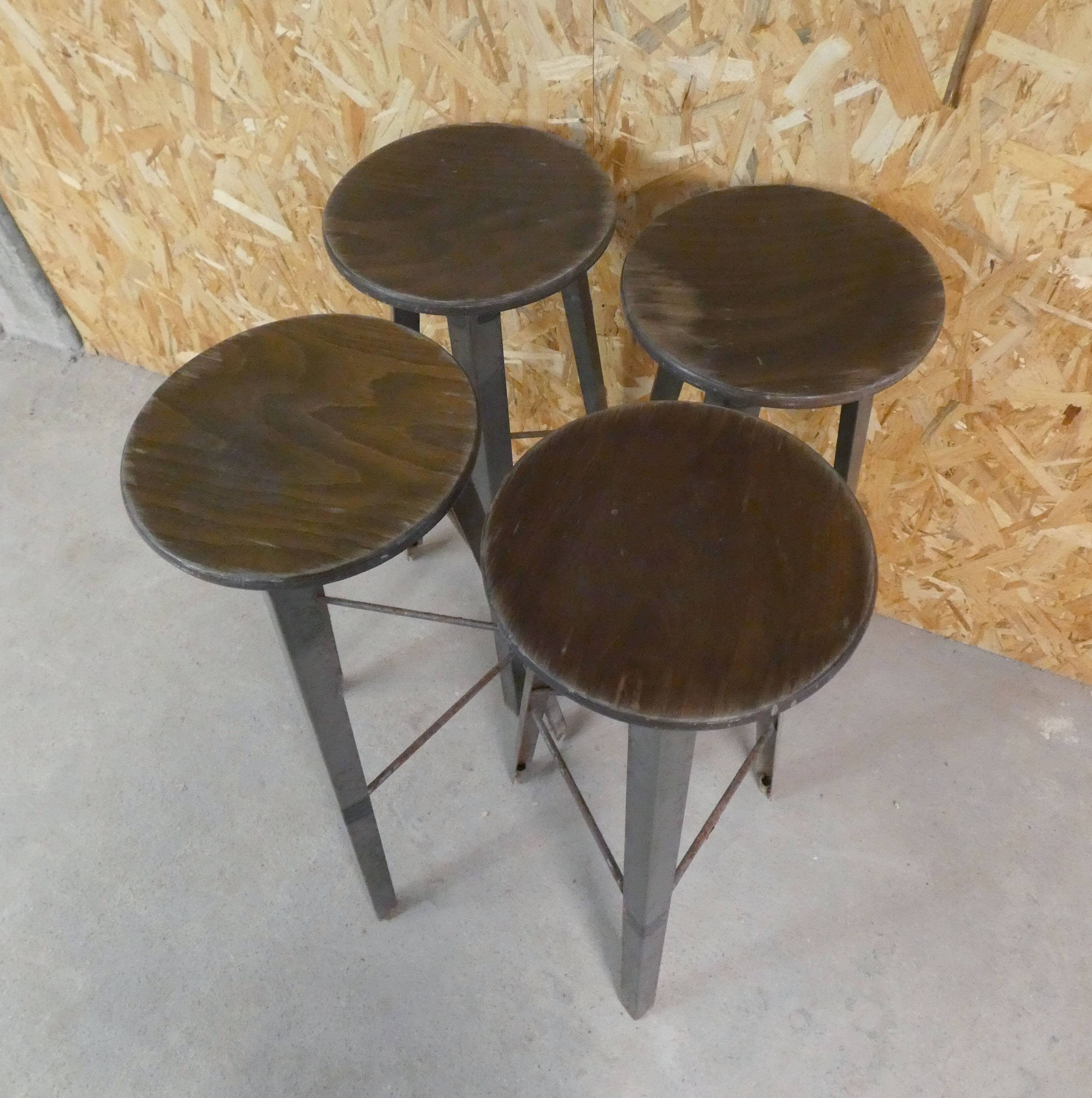 4 vintage loft bistro bar stools