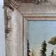 Peinture à l'huile sur toile de paysage vintage, encadrée