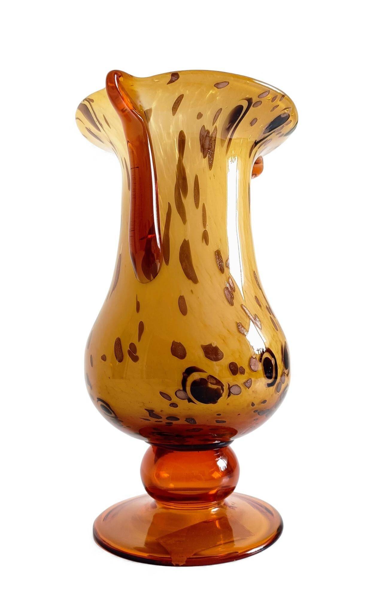 Art Nouveau Opaline Glass Vase by Cristallerie de Clichy, France