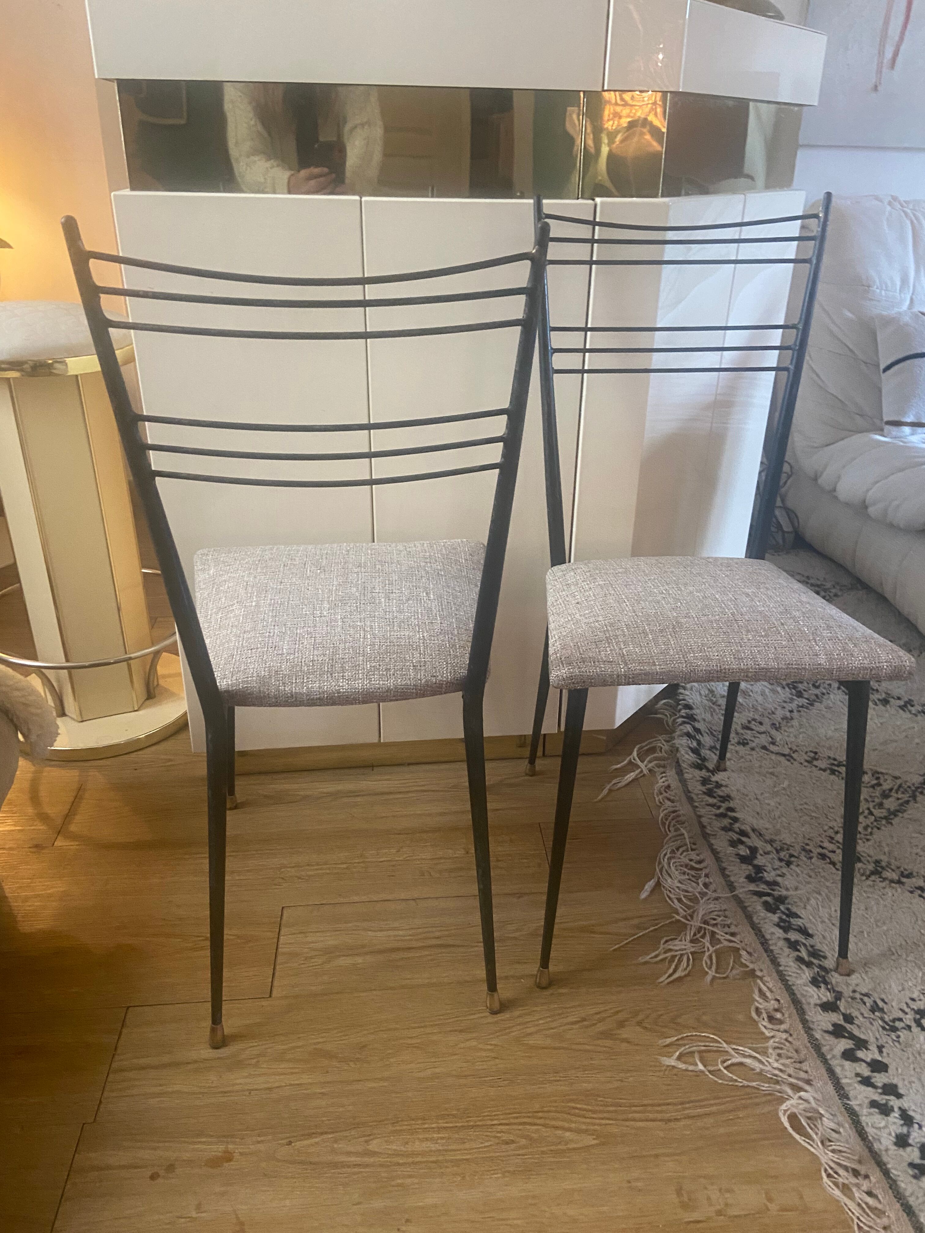Paire de chaises de Colette Gueden années 50