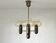 Vintage pendant light / mid-century rustic lamp / wooden hanging lamp 1970