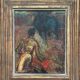 Original Swedish Oil on Panel – "The Bullfight" by Owe Wessbohn – Dated 1953 – Framed Period Piece – 59 × 51 cm