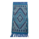 Handmade blue mergoum rug in natural wool