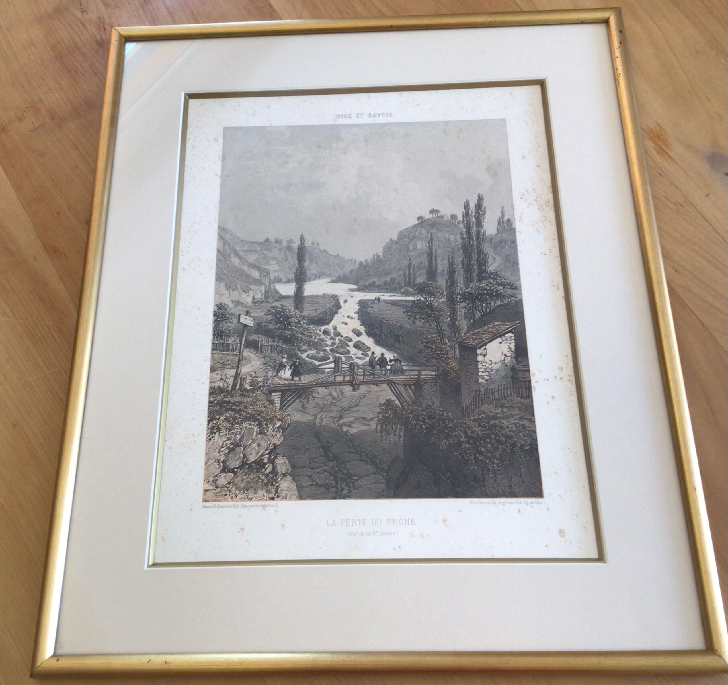 Original lithograph Nice and Savoie