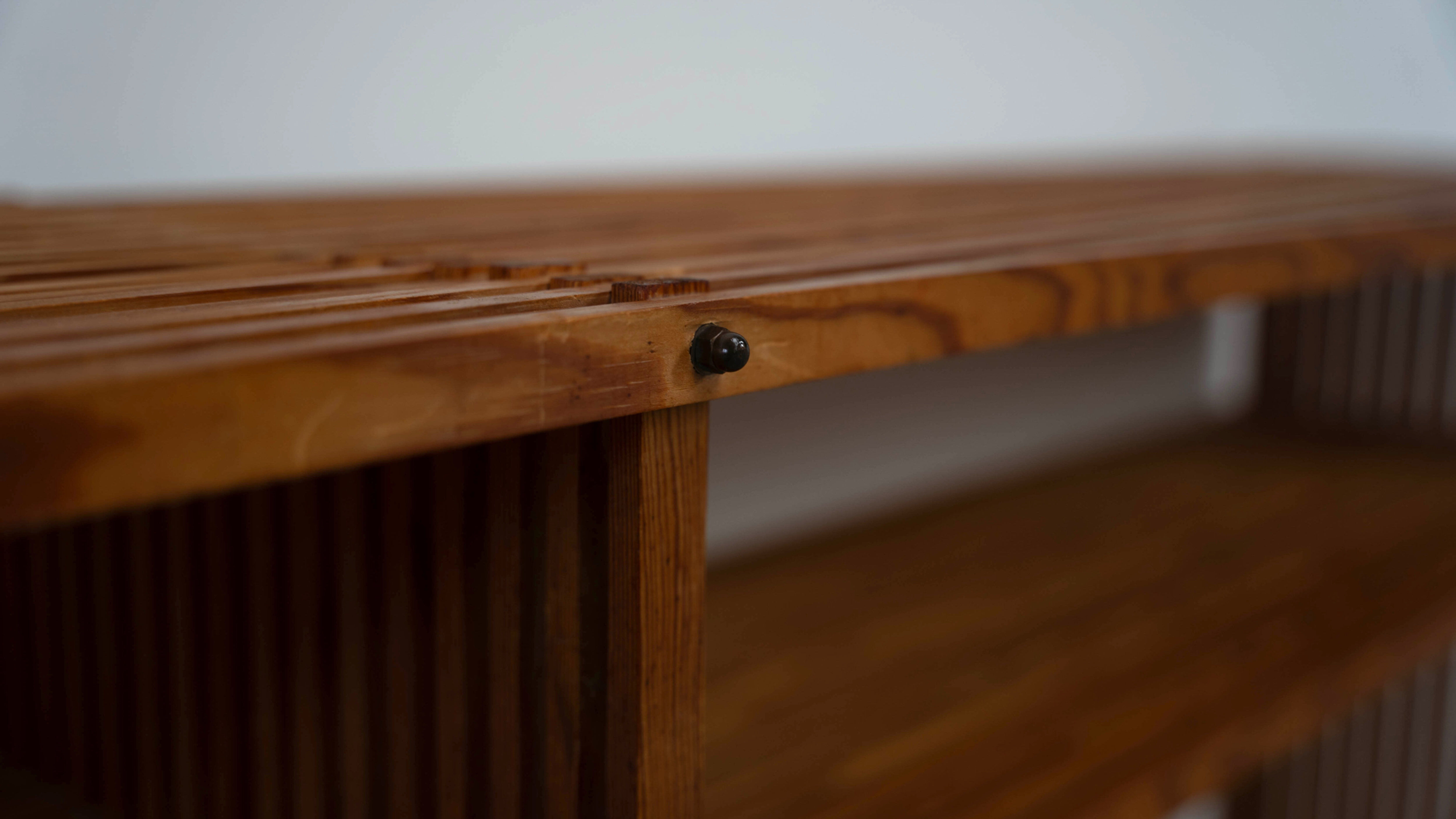 1970's Scandinavian pine open sideboard