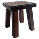 Vintage Rustic French Oak Stool in Pierre Chapo Style, Early 20th-C