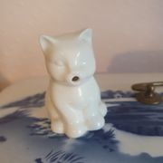Small milk jug porcelain cream pot in the shape of a vintage cat