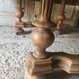 Oak coffee table on casters