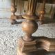 Oak coffee table on wheels