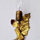 Pair of midcentury wall lamps "Leaves", Italy, 1970