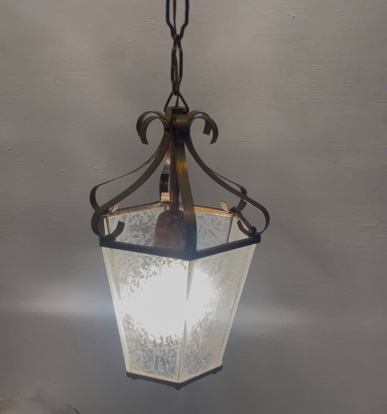 Bronze Light Pendant 1950’s