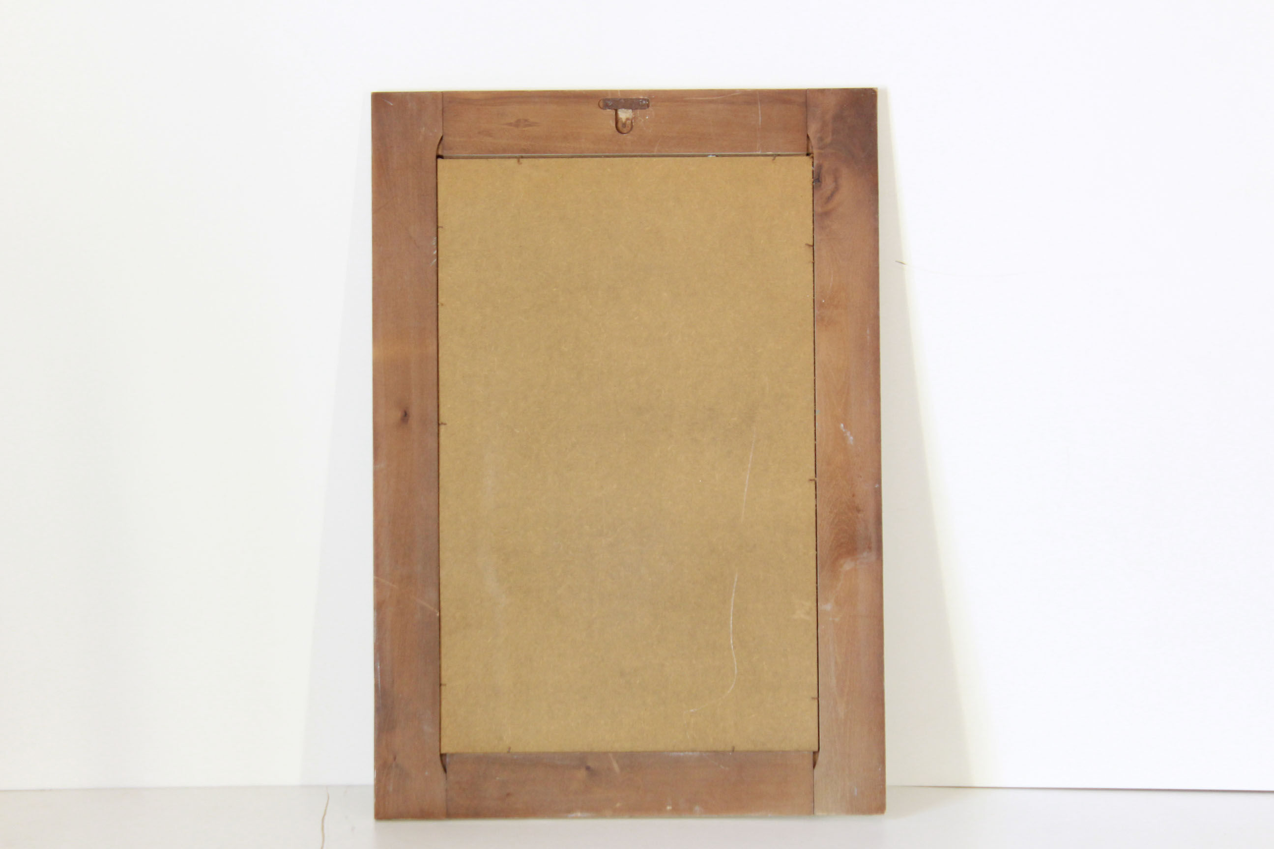 1950 vintage wood mirror 70x100cm