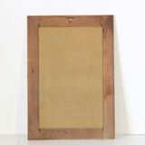 1950 vintage wood mirror 70x100cm