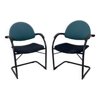 Pair of chairs model onda edition vitra design mario bellini