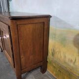 Low Norman sideboard carved in 19th century oak