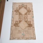 Tapis marron beige turc vintage 94x52cm