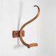 Curved wooden coat hook
