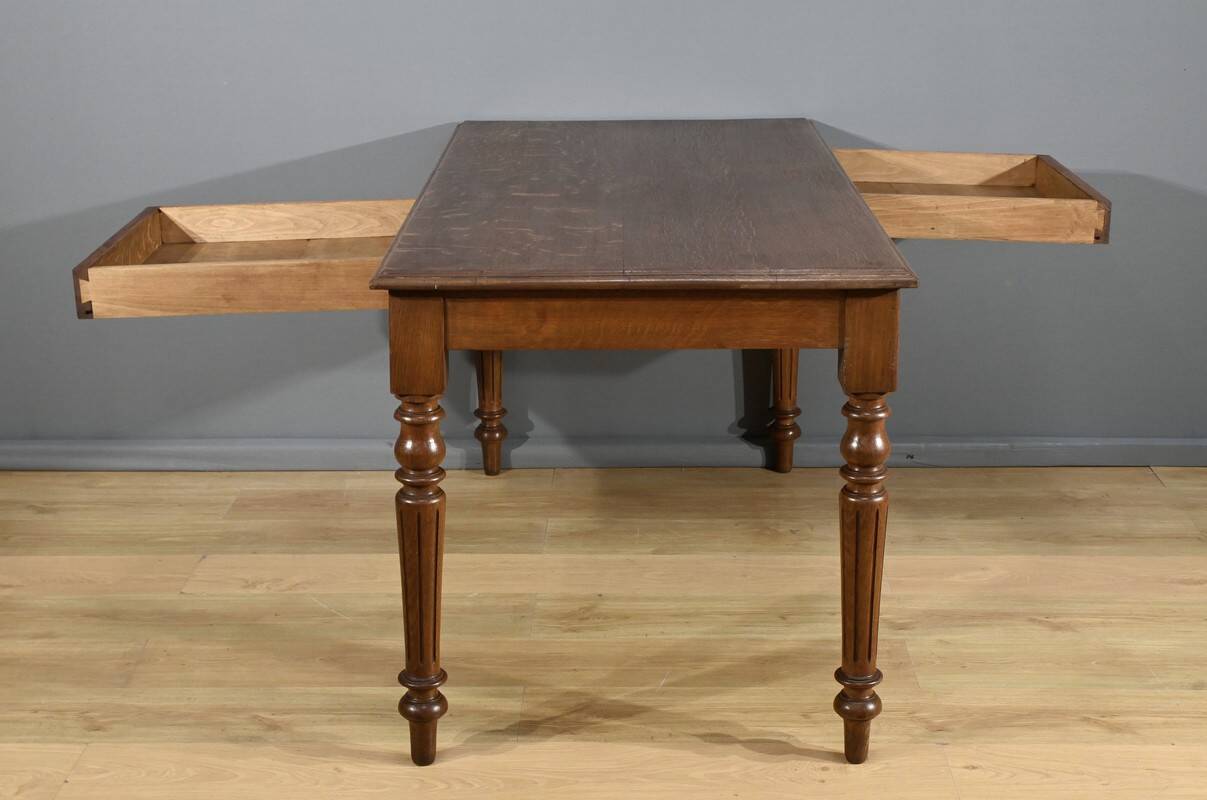 Oak Vis-à-vis Desk – Late 19th Century