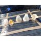 Set of 5 antique opaline glass tulips
