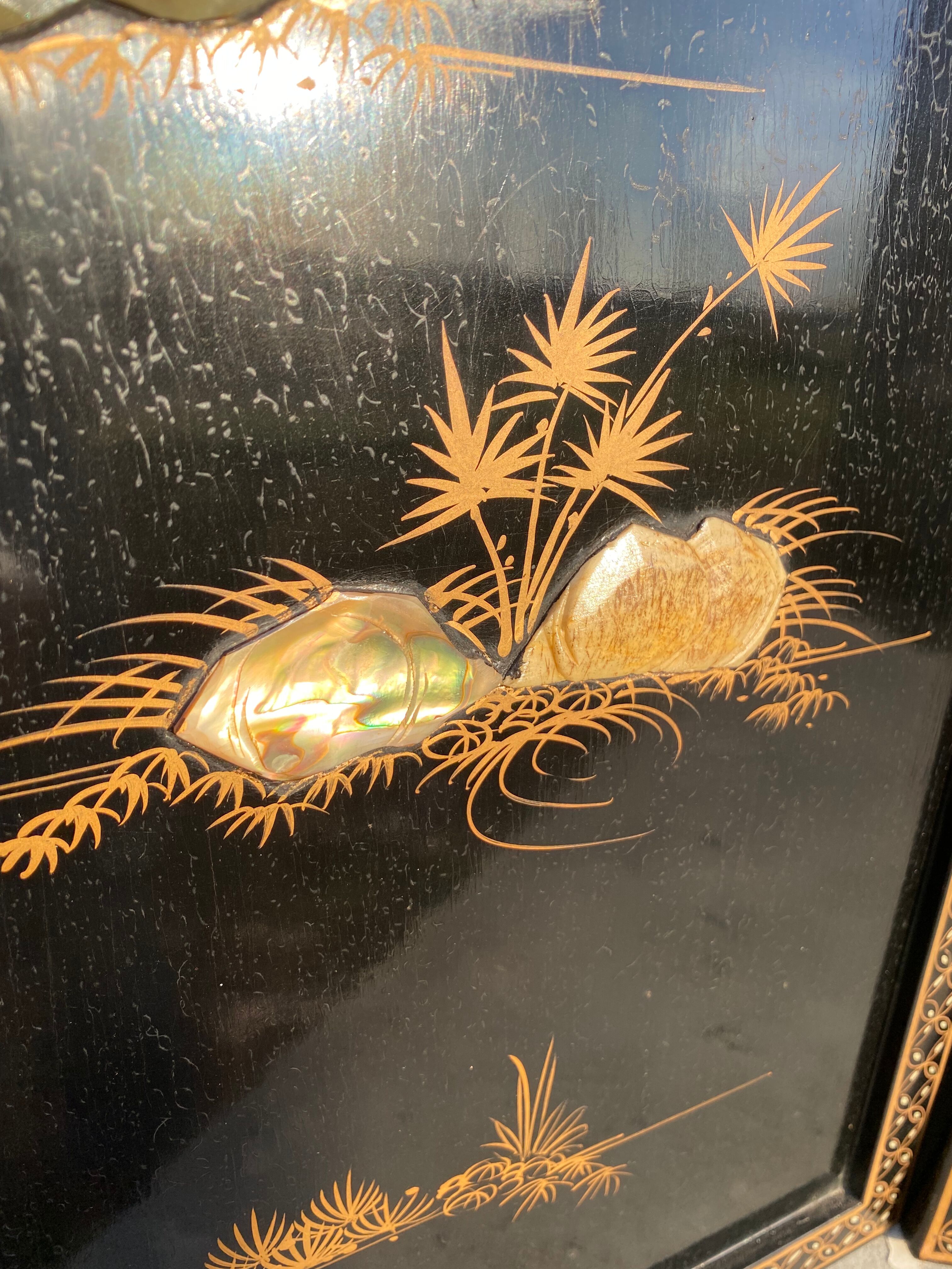 Chinese lacquered panels