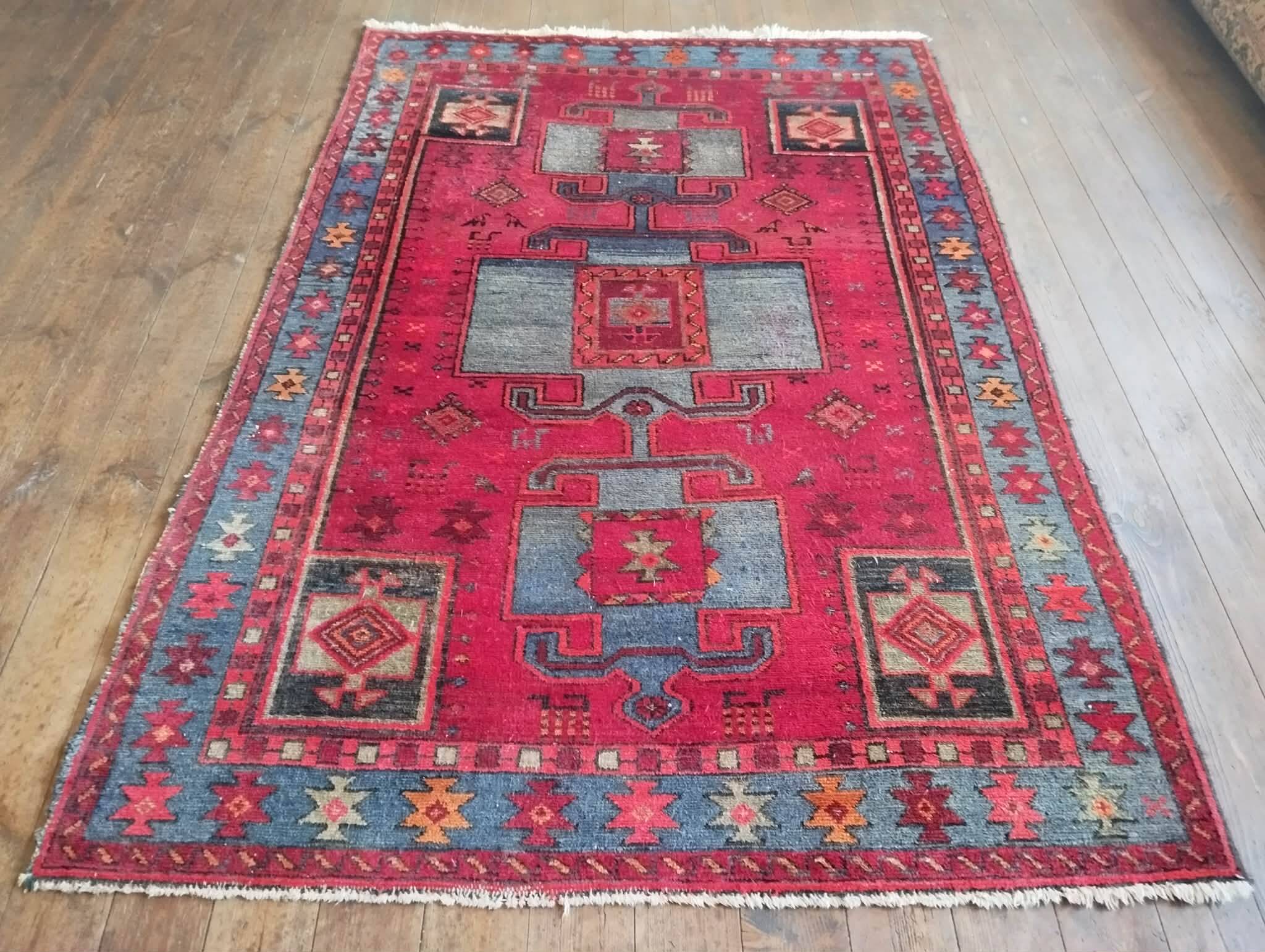 Handmade Persian Hamadan rug 199x135cm