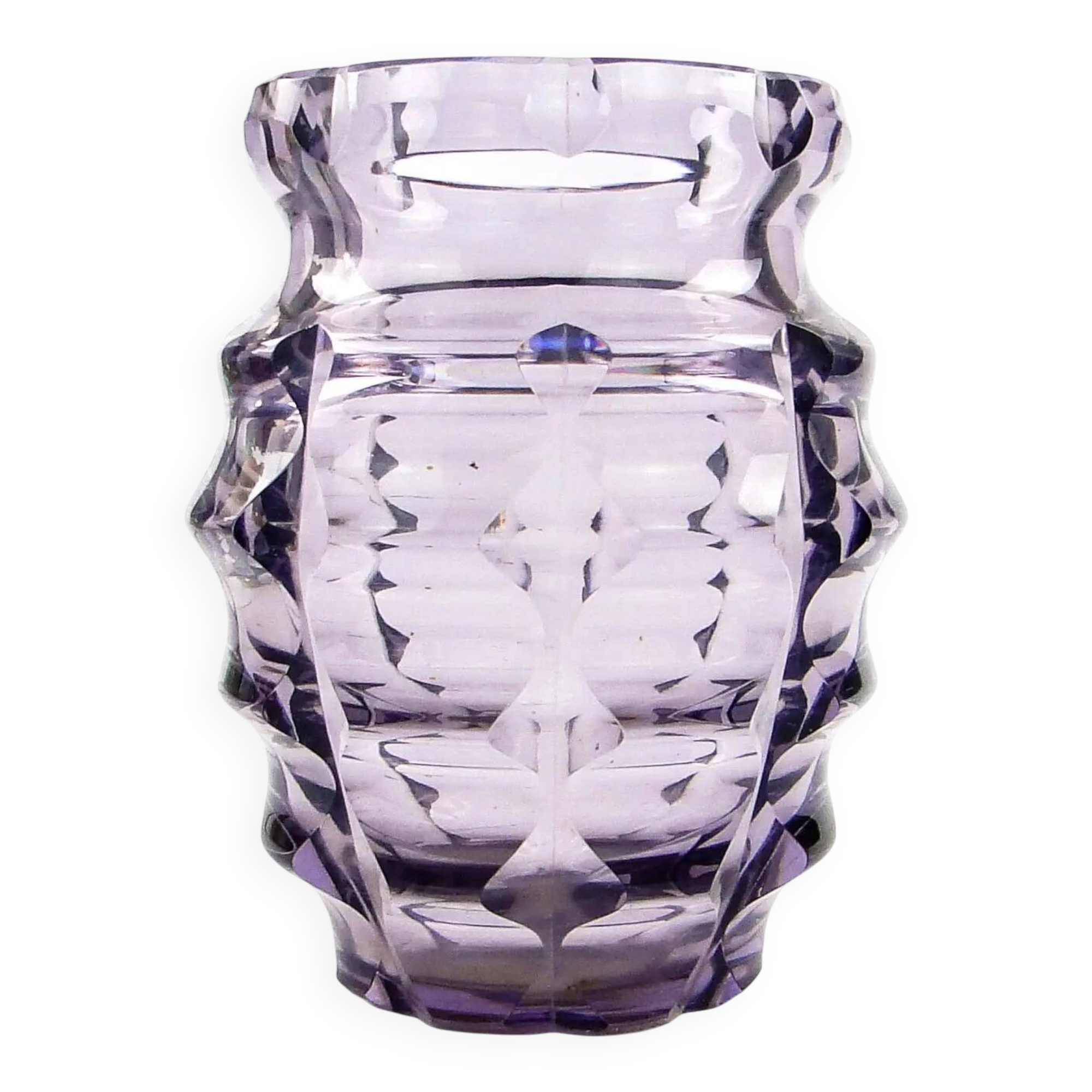 Art Deco vase, manganese crystal, Poland, 1930s