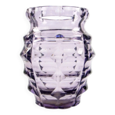Art Deco vase, manganese crystal, Poland, 1930s
