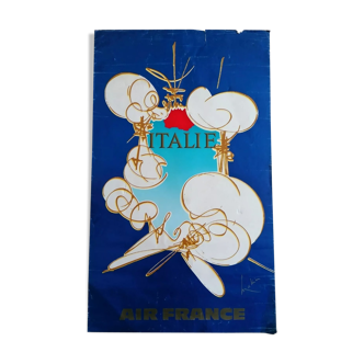 Original poster Air France Italy by Georges Mathieu 60/70