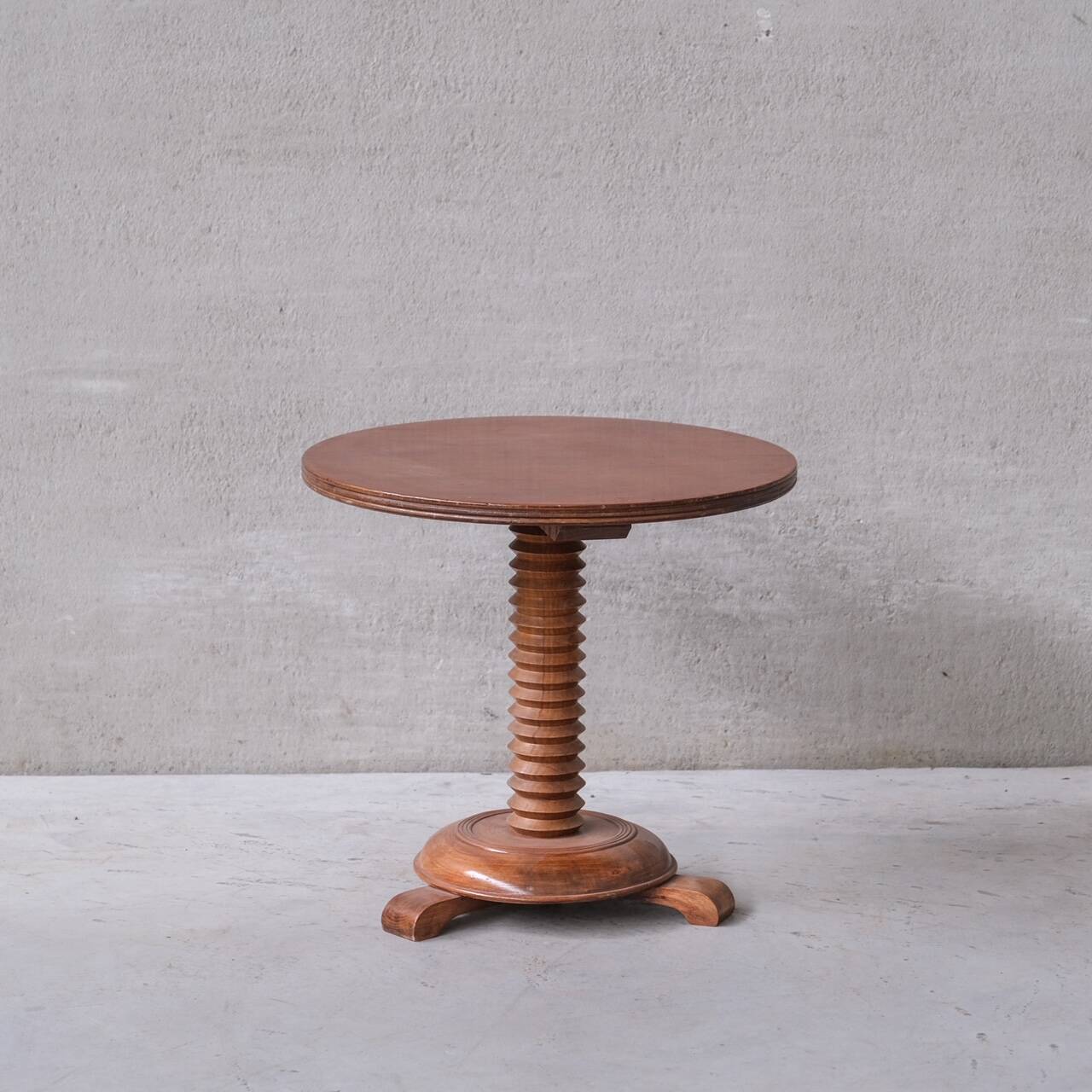 French turned oak art deco style side table