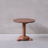 French turned oak art deco style side table
