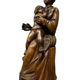 French School of the 17th century: a very large sculpture depicting a maternity.