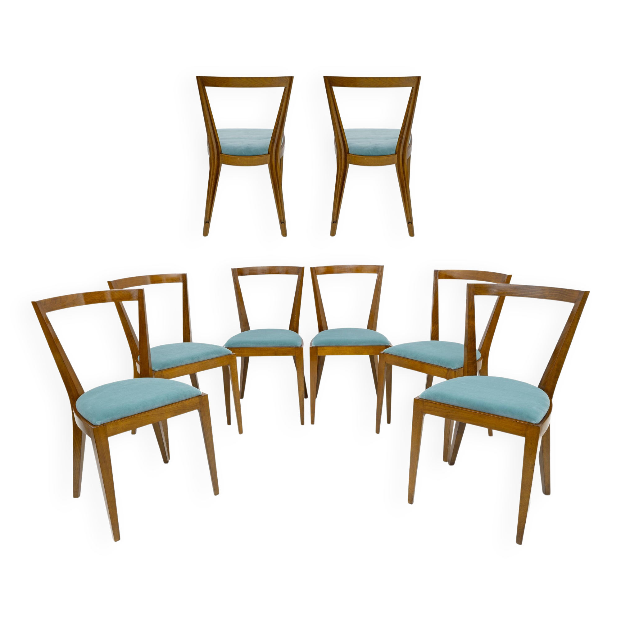 Eight Dining Chairs PONTI 940 by Gio Ponti for BBB Italia