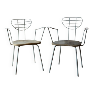 Duo of "Radar" chairs by Willy Van Der Meeren