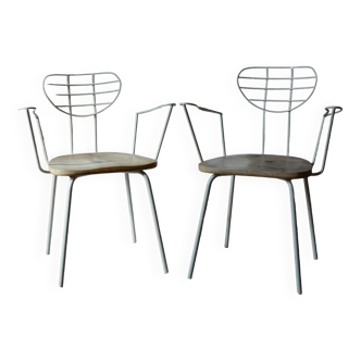 Duo de chaises "Radar" par Willy Van Der Meeren