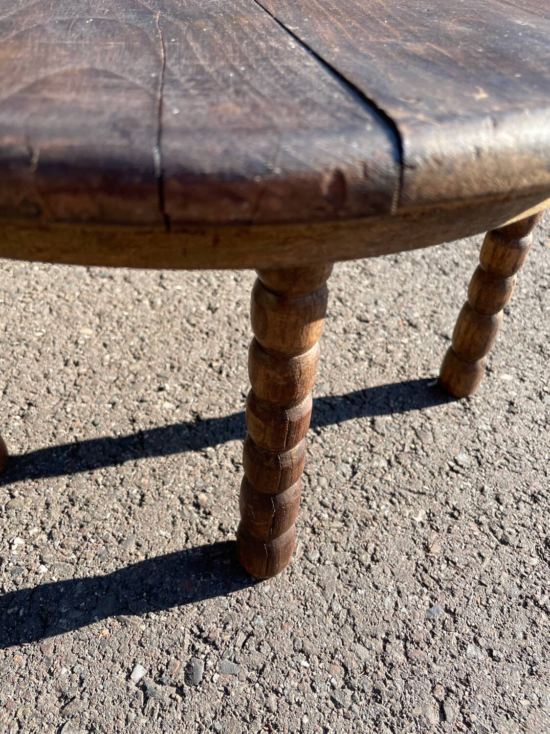 Small coffee table in turned wood