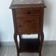 Table de chevet / d’appoint bois et marbre fin 19 e s