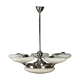 6-flamming art deco chrome-plated chandelier, 1930