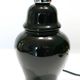 Elegant little vintage lamp base in black ceramic