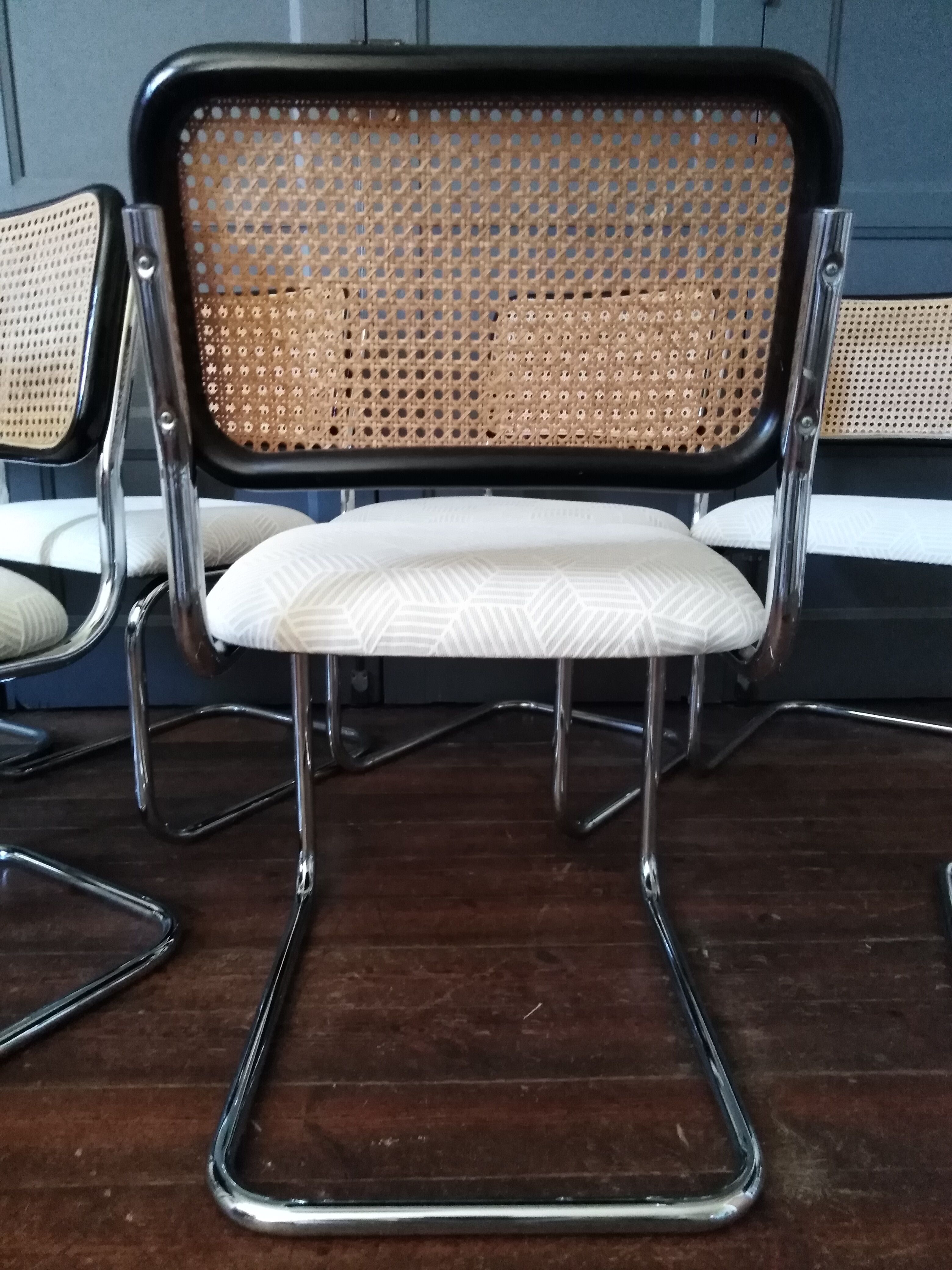 6 chairs cesca Marcel Breuer 1970